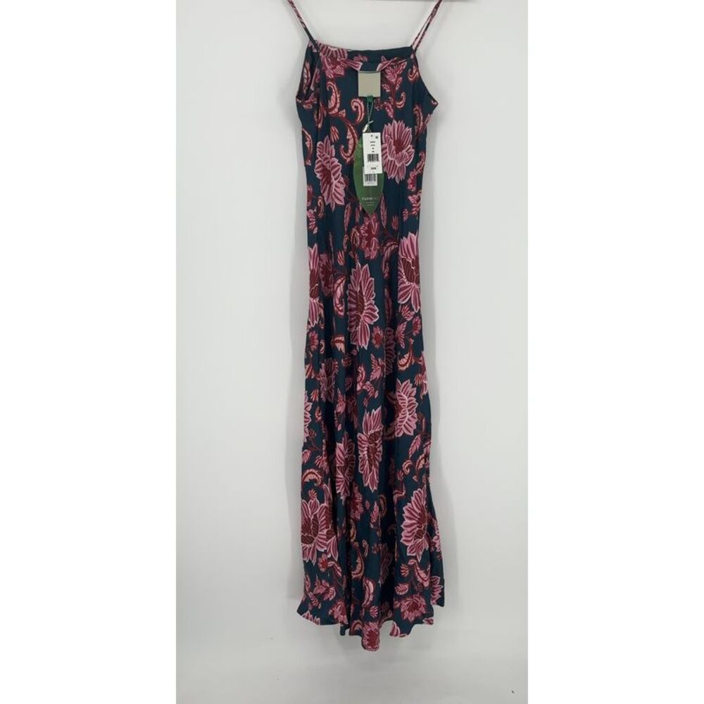 FARM Rio Blue flower delicacy Paisley slip dress floral pink Size M - Picture 2 of 4